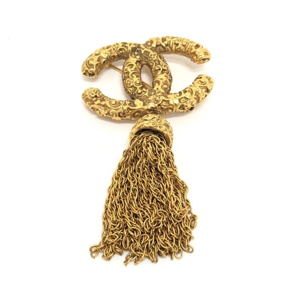 CHANEL Gold Coco Mark Brooch - Picture 1 of 10